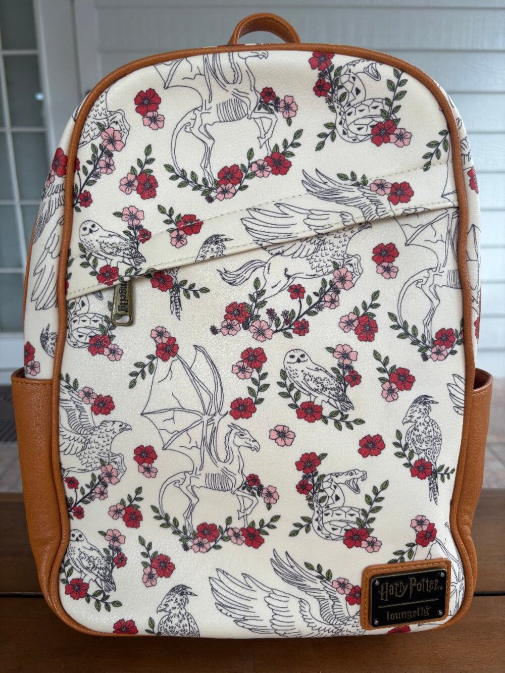 Harry Potter x Loungefly Magical Creatures Floral Mini Backpack – Excellent